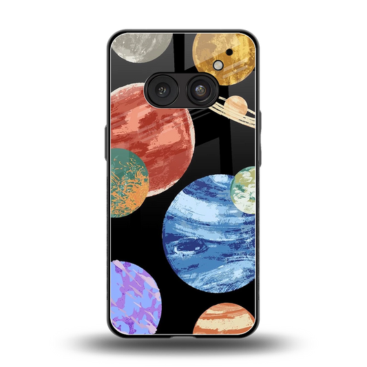 Planet Parade back phone cover | glass case for nothing phone 2a plus