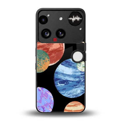 Planet Parade back phone cover | glass case for nothing phone 3