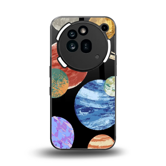 Planet Parade back phone cover | glass case for nothing phone 3a pro