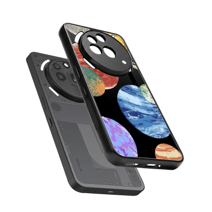 Planet Parade sleek nothing phone 3a pro cover with tempered glass back and TPU edges