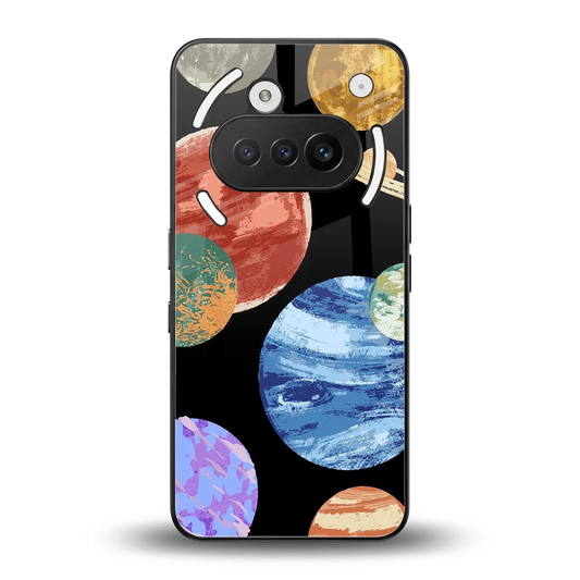 Planet Parade back phone cover | glass case for nothing phone 3a