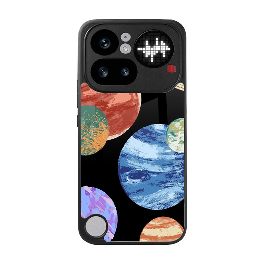 Planet Parade back phone cover | glass case for nothing phone 4a pro