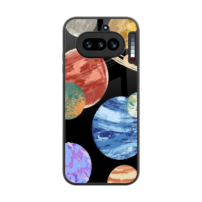 Planet Parade back phone cover | glass case for nothing phone 4a