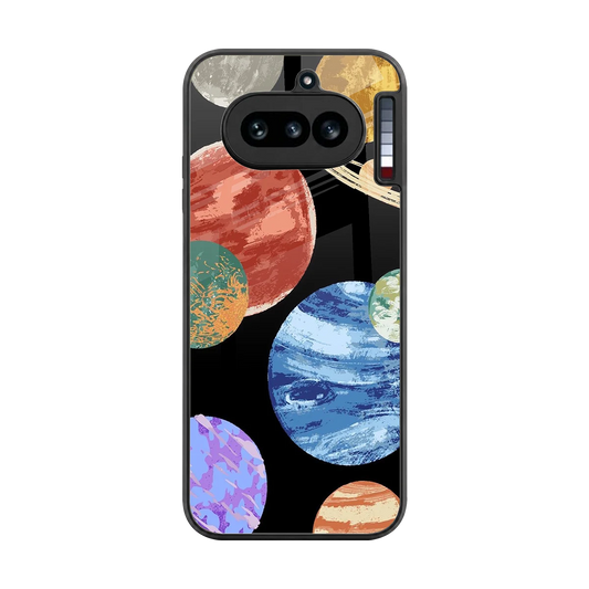 Planet Parade back phone cover | glass case for nothing phone 4a