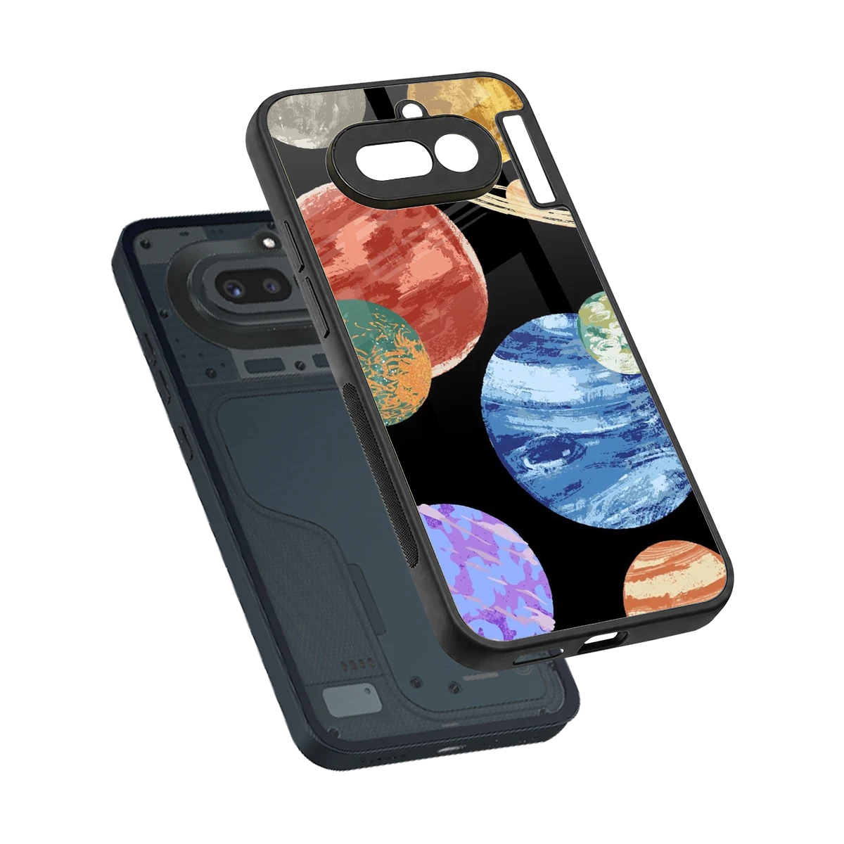 Planet Parade sleek nothing phone 4a cover with tempered glass back and TPU edges
