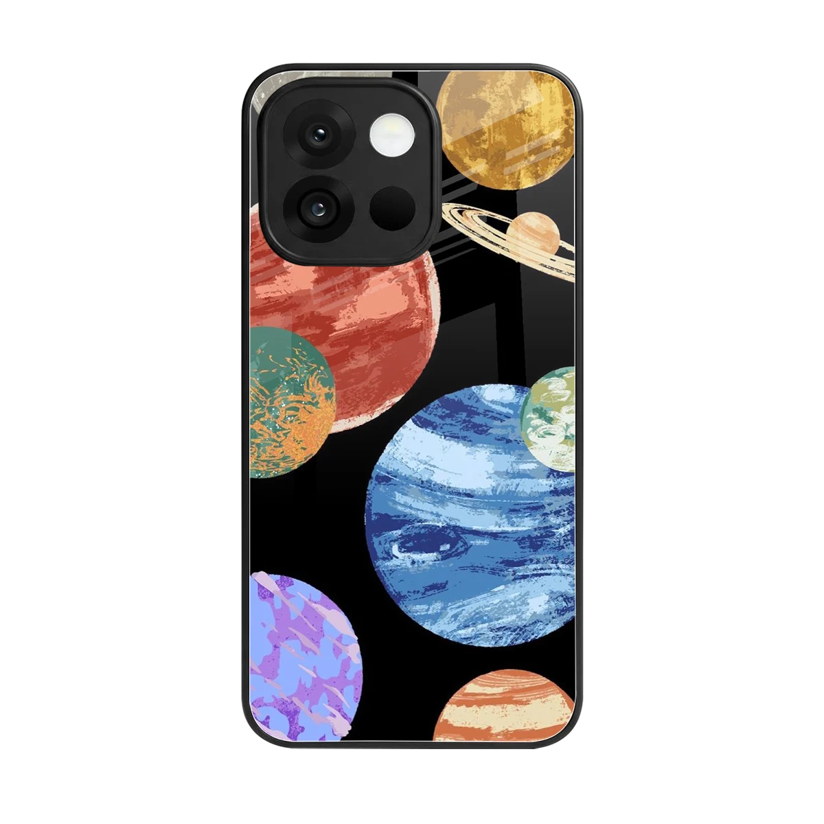 Planet Parade back phone cover | glass case for oneplus 13s