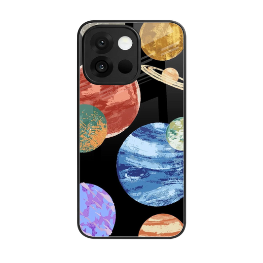 Planet Parade back phone cover | glass case for oneplus 13s