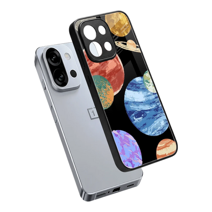 Planet Parade sleek oneplus 13s cover with tempered glass back and TPU edges