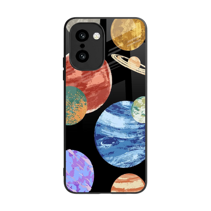 Planet Parade back phone cover | glass case for oneplus 15r