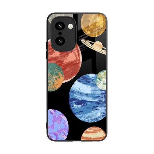 Planet Parade back phone cover | glass case for oneplus 15r