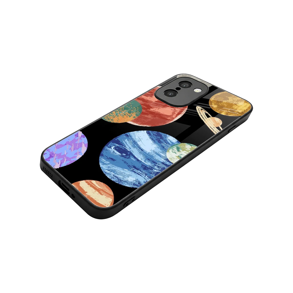 Planet Parade stylish phone case for oneplus 15r | glossy glass and slim fit