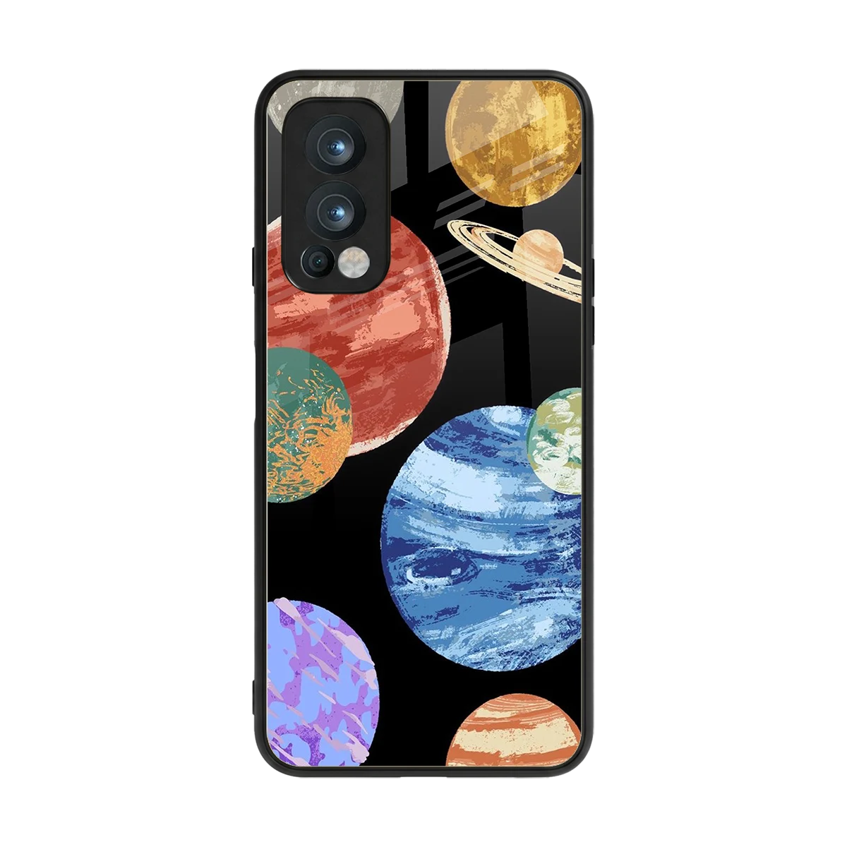 Planet Parade back phone cover | glass case for oneplus nord 2