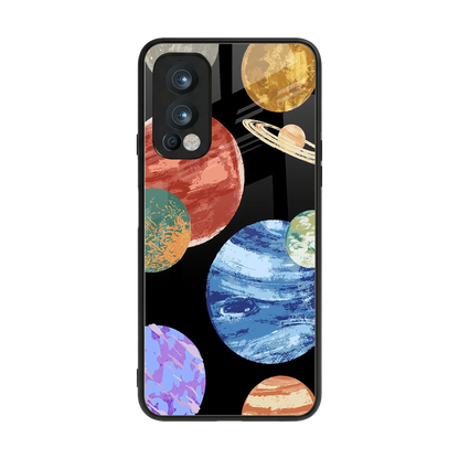 Planet Parade back phone cover | glass case for oneplus nord 2