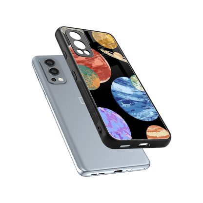 Planet Parade sleek oneplus nord 2 cover with tempered glass back and TPU edges