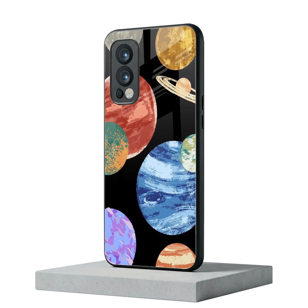 Planet Parade oneplus nord 2 mobile cover | shockproof glass phone case