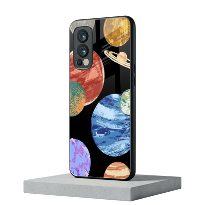 Planet Parade oneplus nord 2 mobile cover | shockproof glass phone case