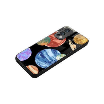 Planet Parade stylish phone case for oneplus nord 2 | glossy glass and slim fit