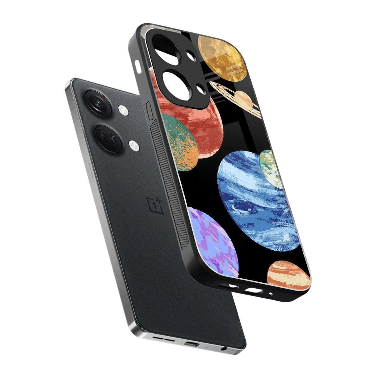 Planet Parade sleek oneplus nord 3 cover with tempered glass back and TPU edges