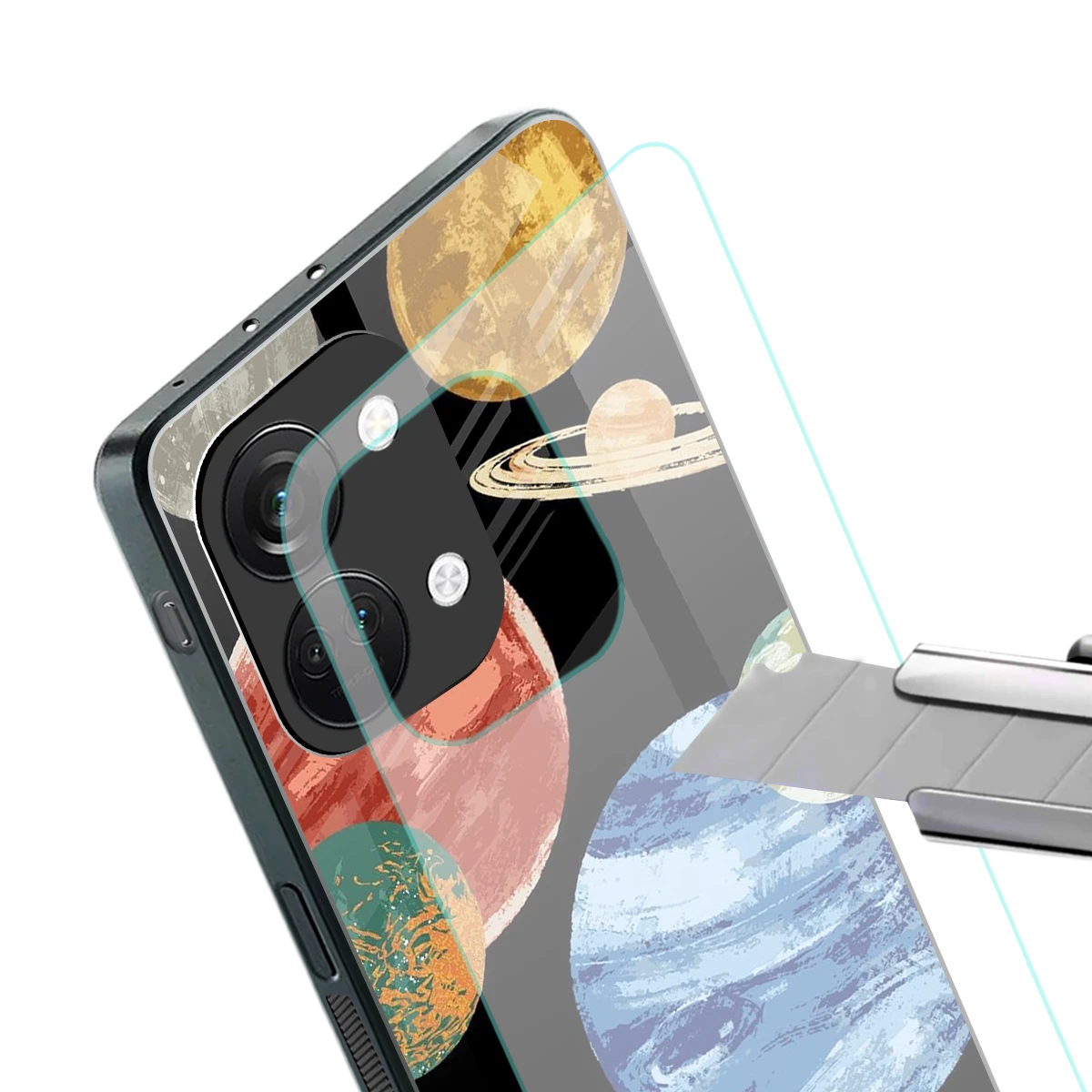 Planet Parade stylish phone case for oneplus nord 3 | glossy glass and slim fit