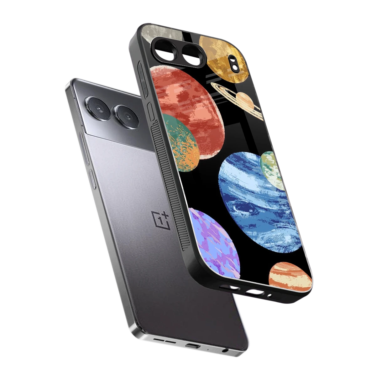 Planet Parade sleek oneplus nord 4 cover with tempered glass back and TPU edges
