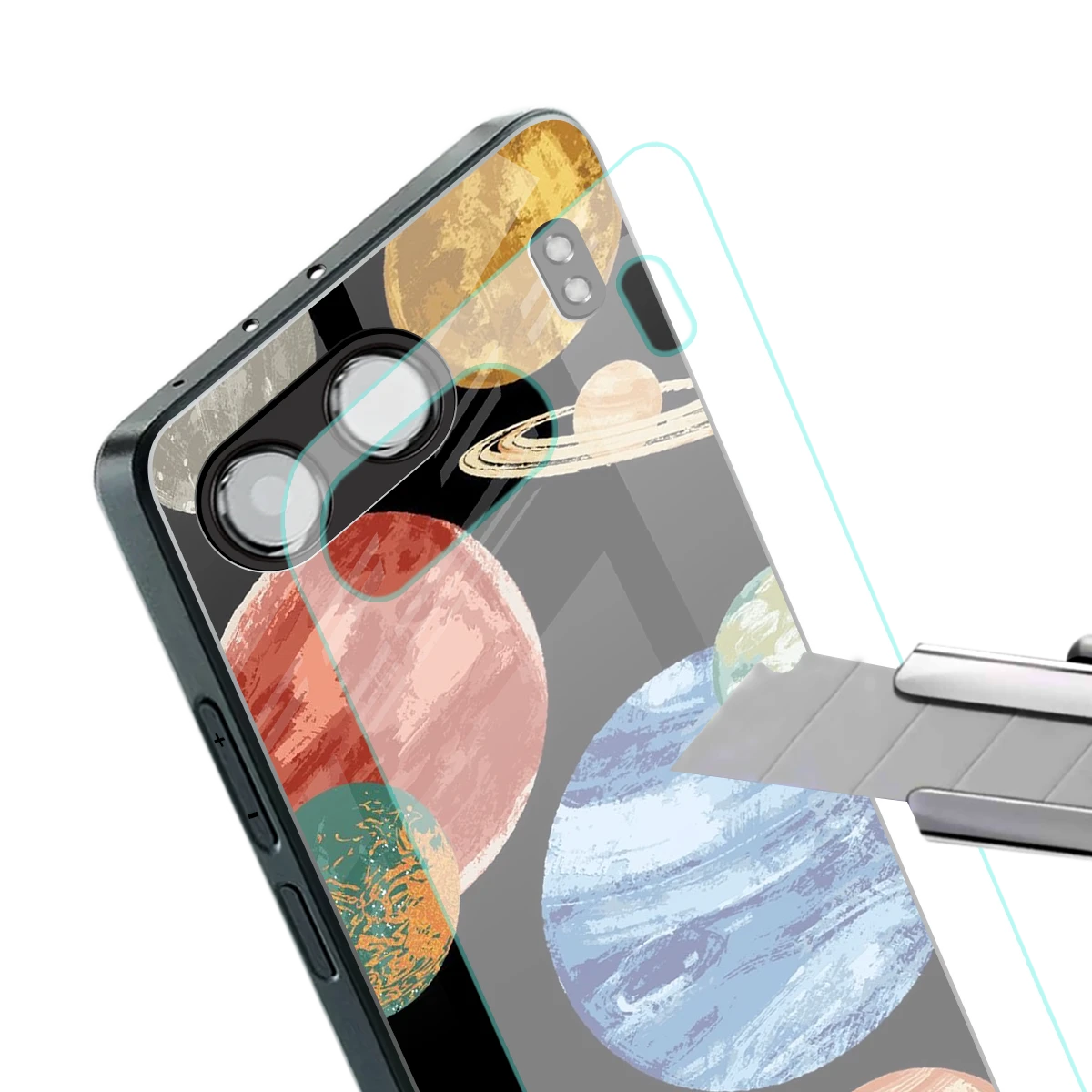 Planet Parade stylish phone case for oneplus nord 4 | glossy glass and slim fit