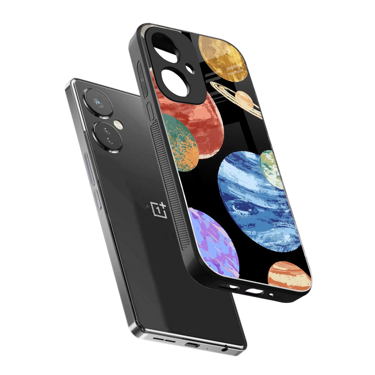 Planet Parade sleek oneplus nord ce 3 cover with tempered glass back and TPU edges