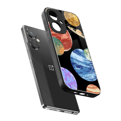Planet Parade sleek oneplus nord ce 3 cover with tempered glass back and TPU edges
