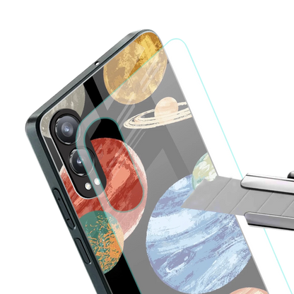 Planet Parade stylish phone case for oneplus nord ce 4 lite | glossy glass and slim fit