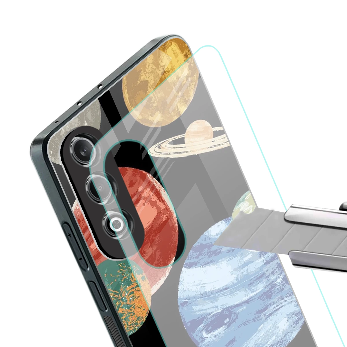 Planet Parade stylish phone case for oneplus nord ce 4 | glossy glass and slim fit