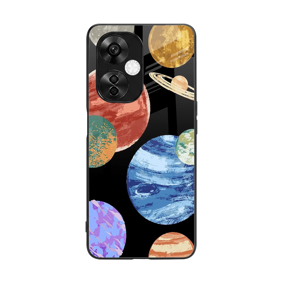 Planet Parade back phone cover | glass case for oneplus nord ce 3 lite