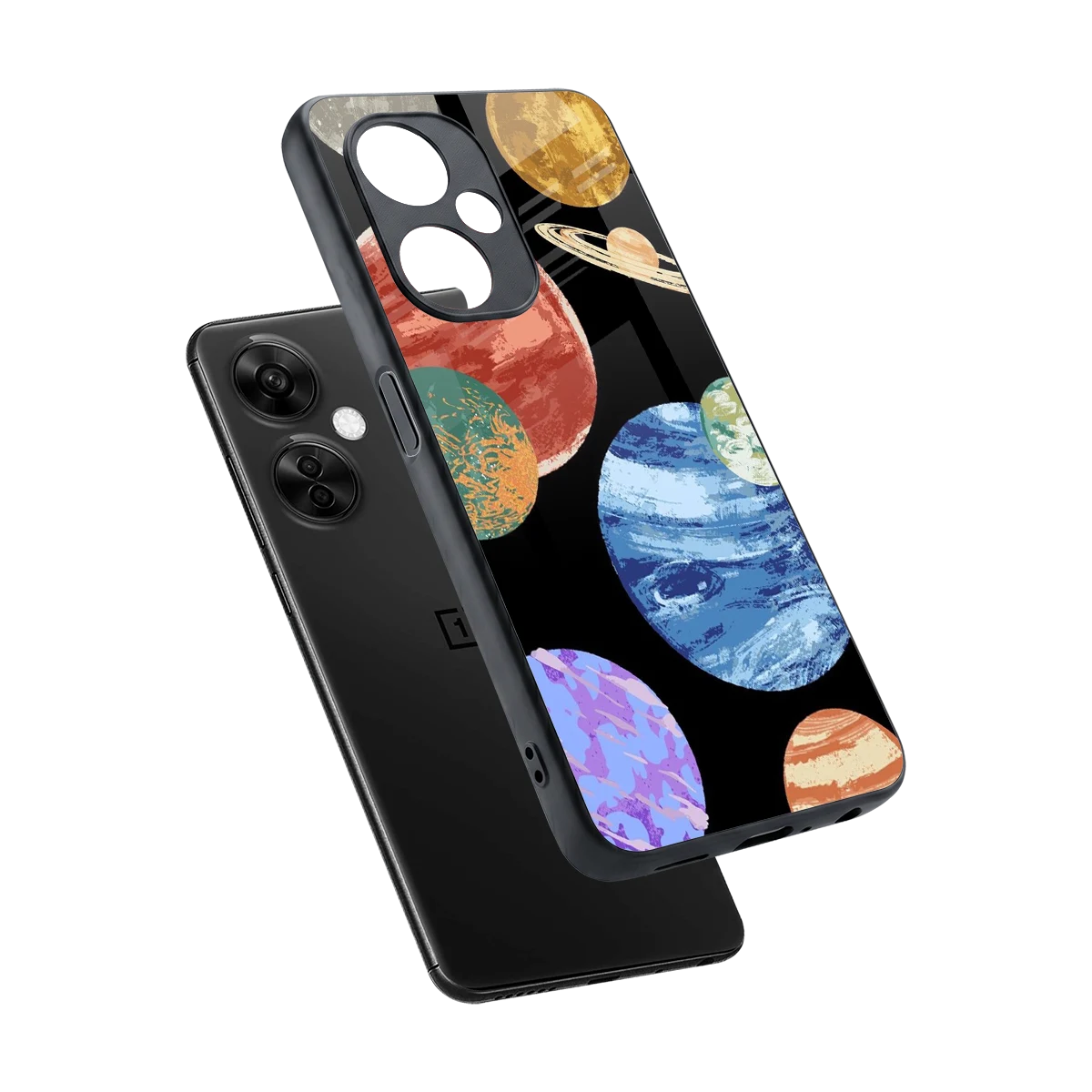 Planet Parade sleek oneplus nord ce 3 lite cover with tempered glass back and TPU edges