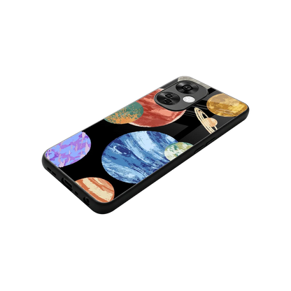 Planet Parade stylish phone case for oneplus nord ce 3 lite | glossy glass and slim fit
