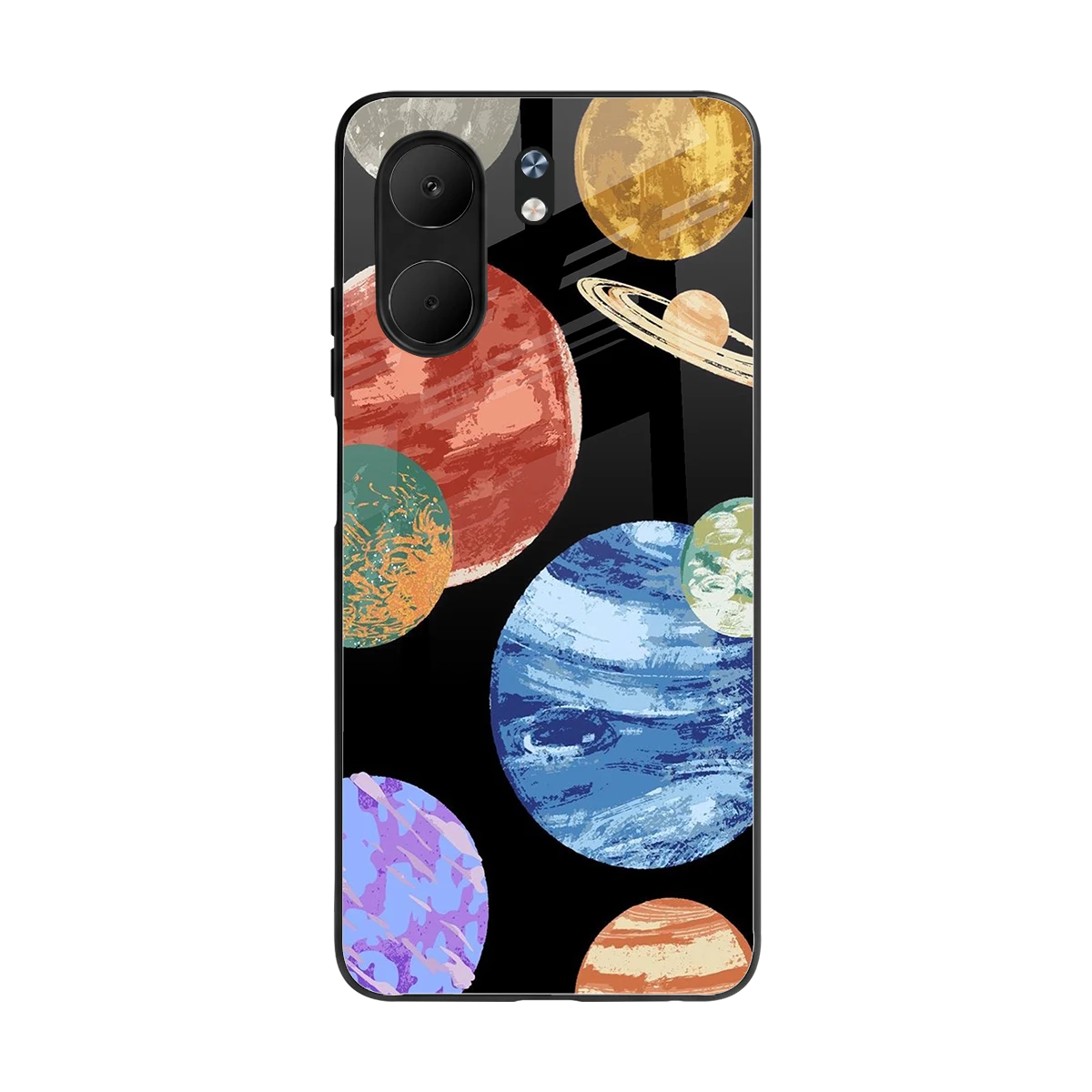 Planet Parade back phone cover | glass case for oppo a5x 5g