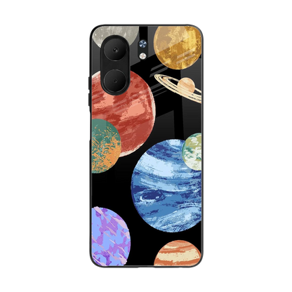 Planet Parade back phone cover | glass case for oppo a5x 5g
