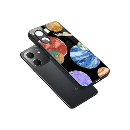 Planet Parade sleek oppo a5x 5g cover with tempered glass back and TPU edges