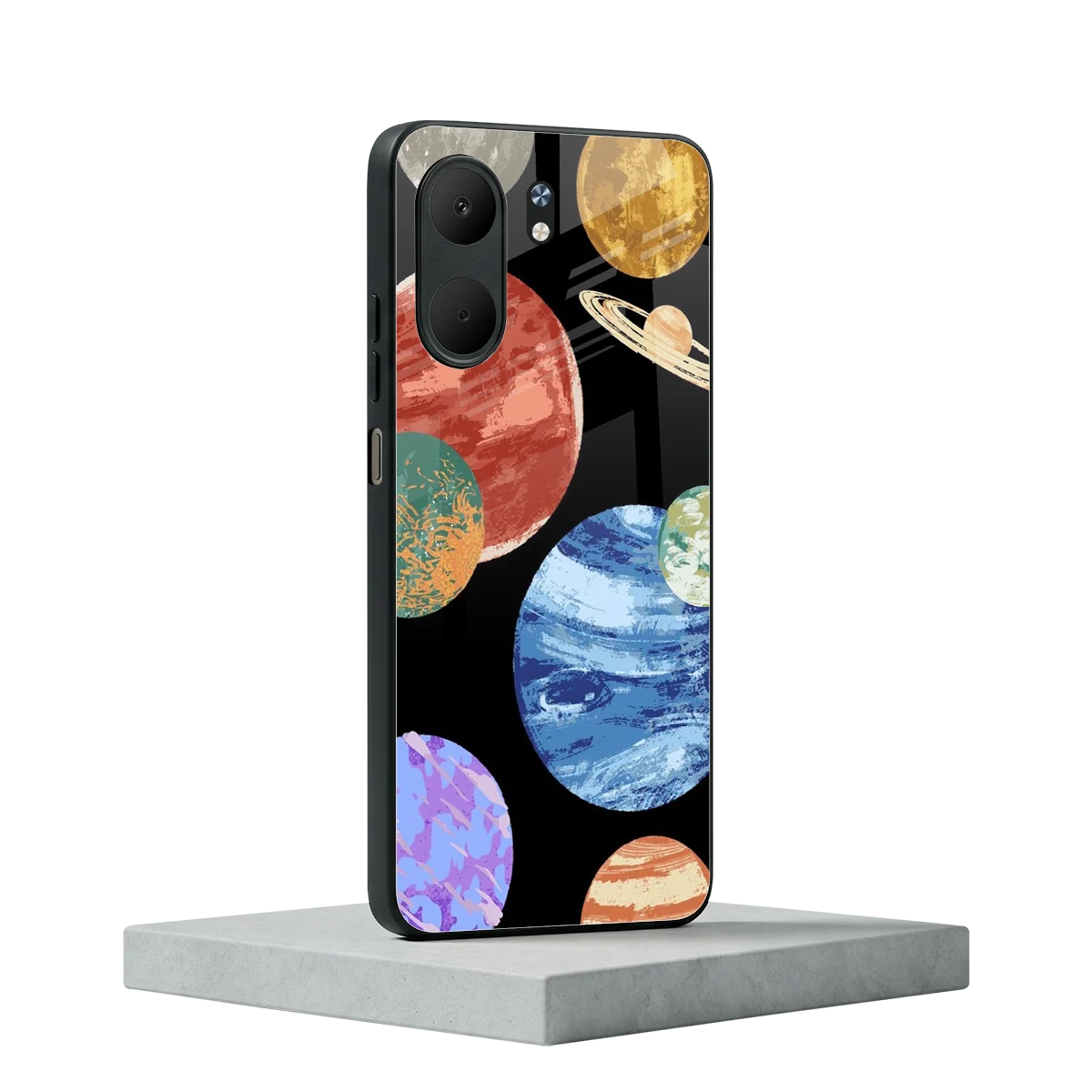 Planet Parade oppo a5x 5g mobile cover | shockproof glass phone case
