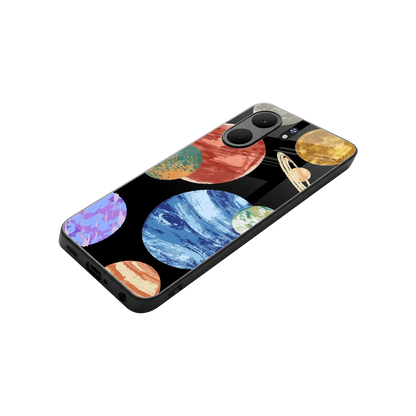 Planet Parade stylish phone case for oppo a5x 5g | glossy glass and slim fit