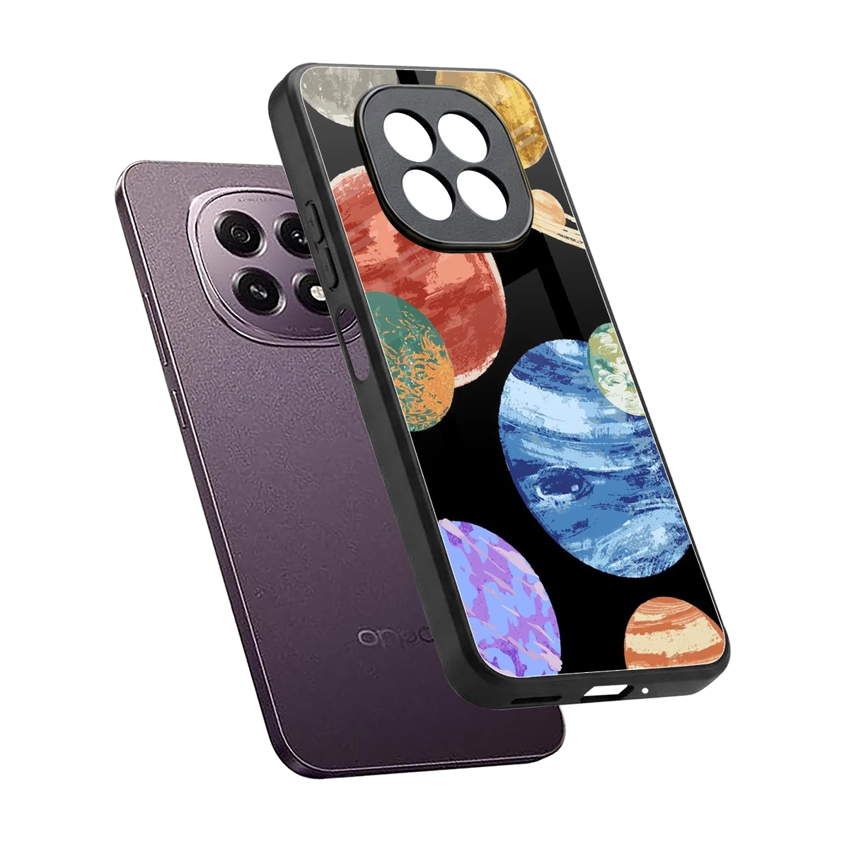Planet Parade sleek oppo f29 5g cover with tempered glass back and TPU edges