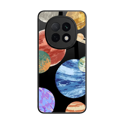 Planet Parade back phone cover | glass case for oppo f29 pro 5g