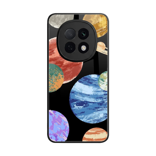 Planet Parade back phone cover | glass case for oppo f29 pro 5g