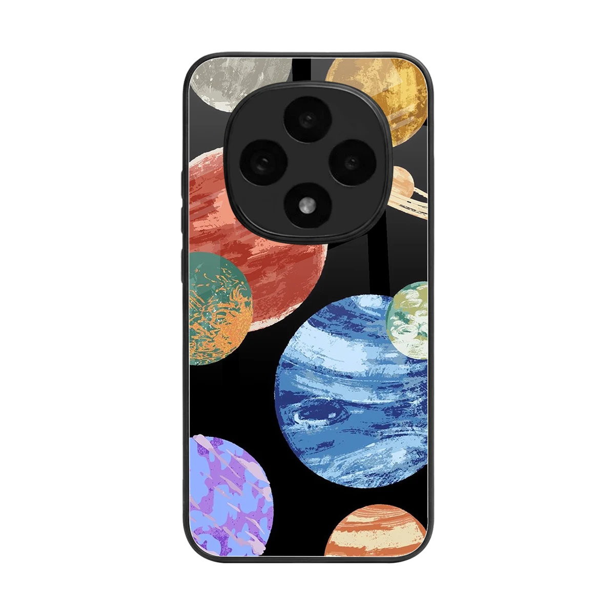 Planet Parade back phone cover | glass case for oppo f31 pro 5g