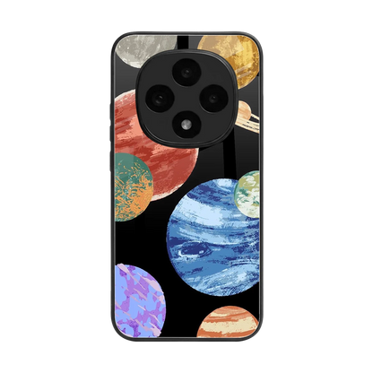 Planet Parade back phone cover | glass case for oppo f31 pro 5g