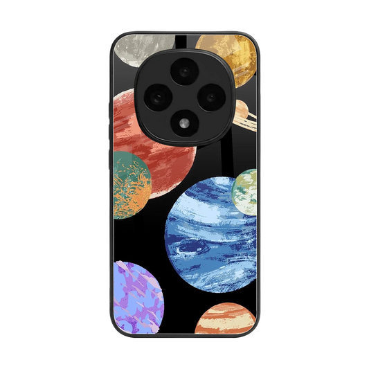 Planet Parade back phone cover | glass case for oppo f31 pro 5g
