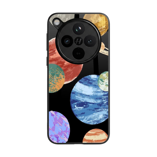 Planet Parade back phone cover | glass case for oppo find x8