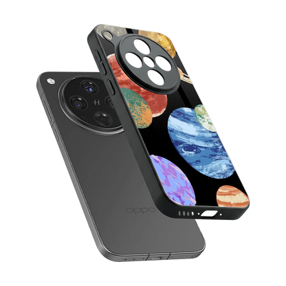 Planet Parade sleek oppo find x8 cover with tempered glass back and TPU edges