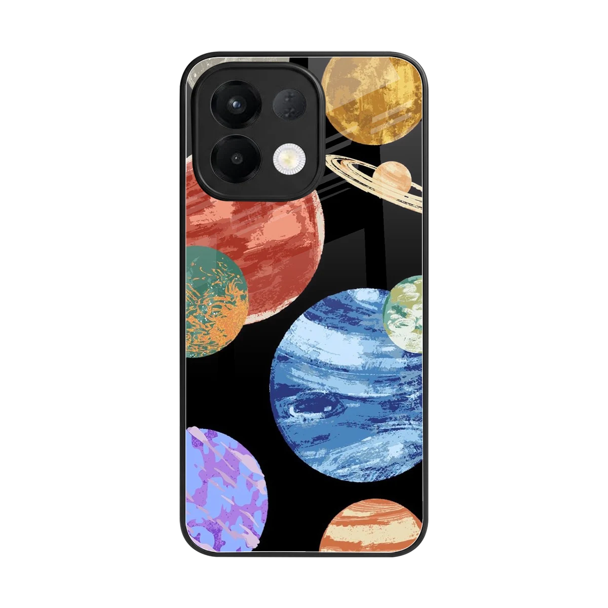 Planet Parade back phone cover | glass case for oppo k13 5g