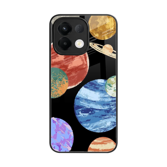 Planet Parade back phone cover | glass case for oppo k13 5g