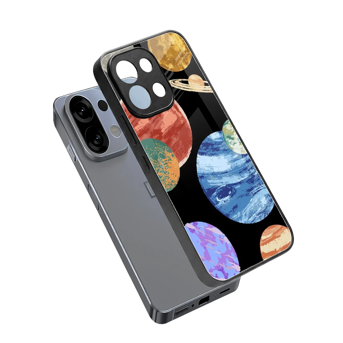 Planet Parade sleek oppo k13 5g cover with tempered glass back and TPU edges