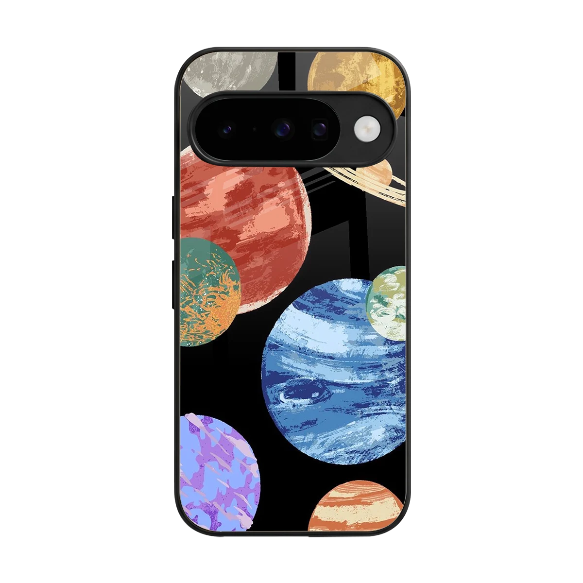 Planet Parade back phone cover | glass case for google pixel 10