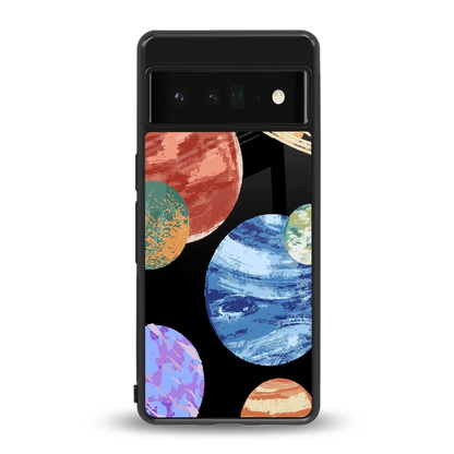 Planet Parade back phone cover | glass case for google pixel 6 pro